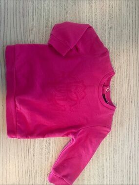 Roberto Cavalli Girls' Hot Pink Long-Sleeve Logo Top